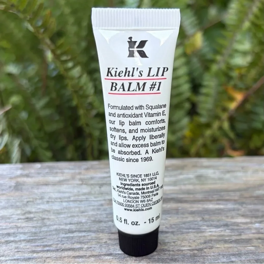 Kiehl's Lip Balm #1 with Squalane, Shea Butter & Vitamin E New/Sealed .5 oz/15ml